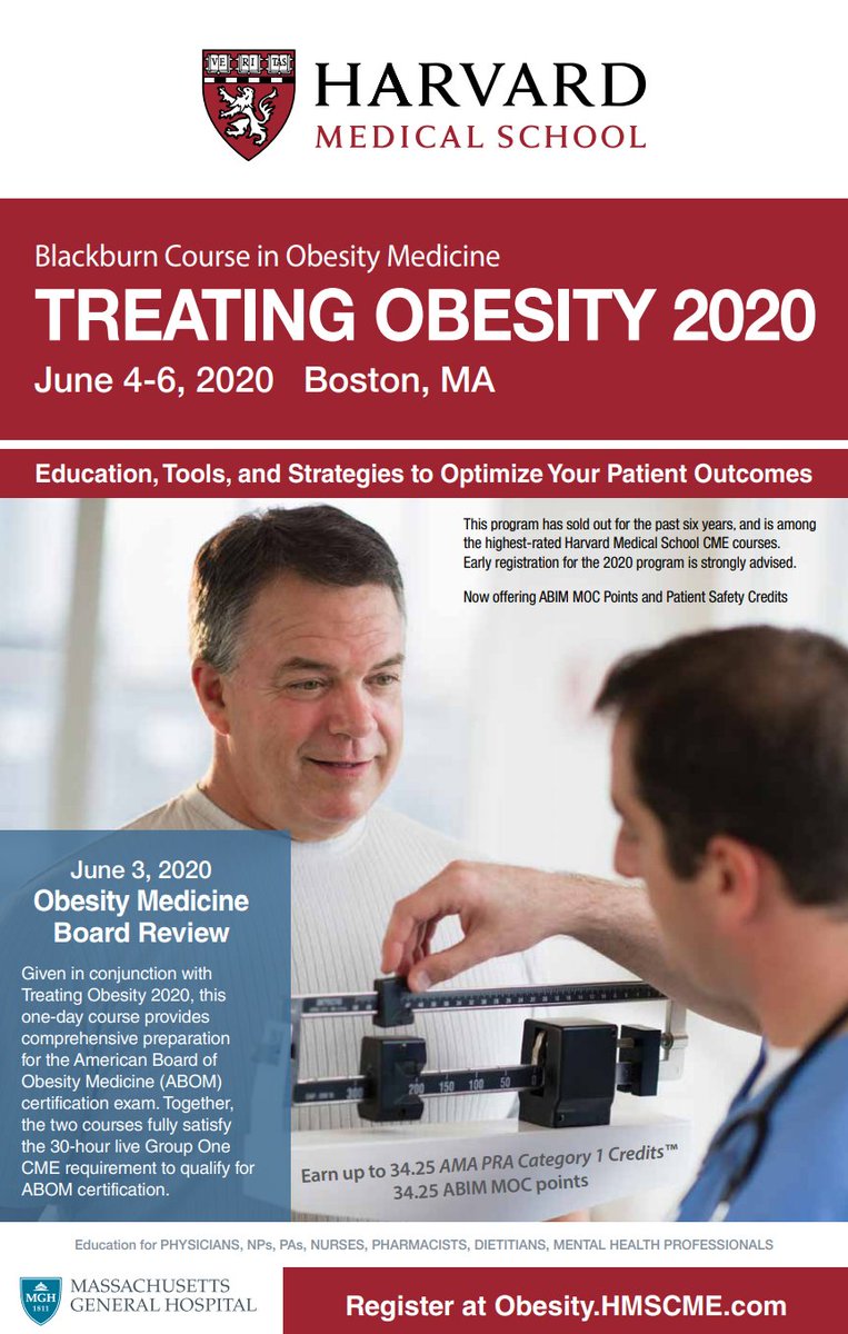 Event : Treating Obesity 2020: The Blackburn Course in Obesity Medicine
Specialty : Endocrinology, Diabetes &amp; Metabolism
Date : 04 to 06-Jun-2020
Location : Boston, MA, USA
Visit our website medconfworld.com
#medicalconference2020 #endocrinology #diabetes #metabolism #USA