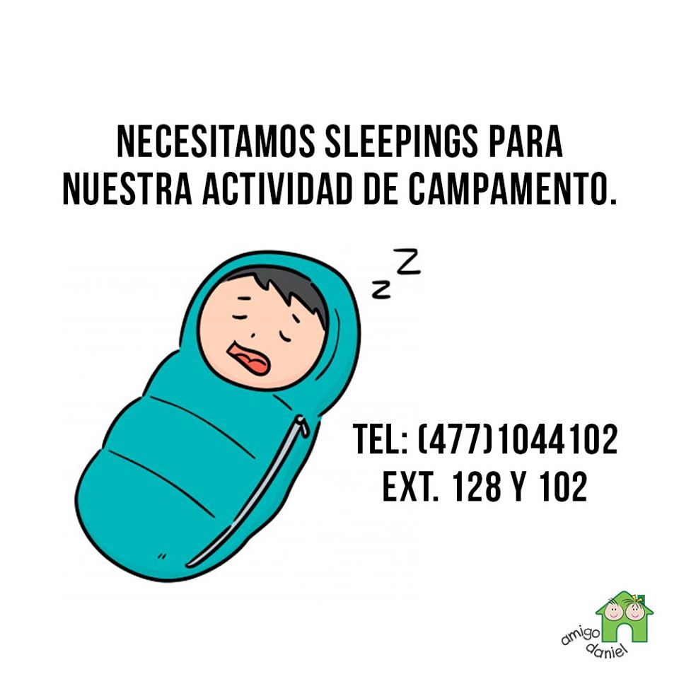 AmigoDanielAC's tweet photo. Tenemos preparado para los pequeños un campamento en Amigo Daniel, donde podrán conocer esta experiencia, pedimos tu ayuda y apoyo para poder obtener los sleepings que serán parte de esta actividad tan divertida.

Comunícate con nosotros:
Tel: (477) 1044102 Ext. 102 Y 108. https://t.co/9Dbxy7NGMZ