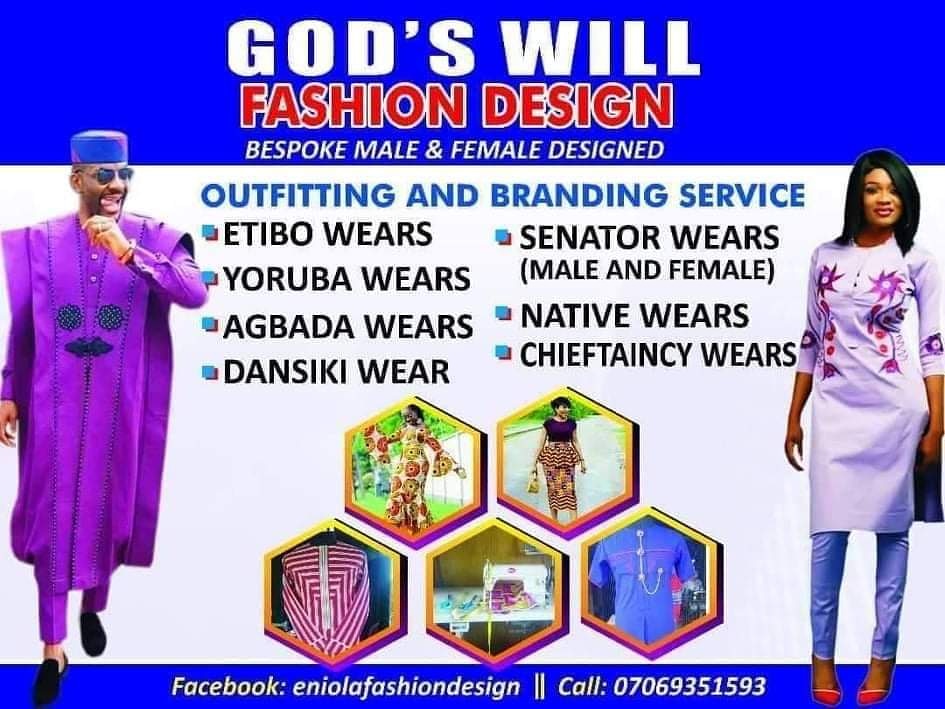 There are Tailors and there are Fashion Designers, it all depends on what you want.
GODSWILL FASHION DESIGNERS provides the answer to your troubling question of "what kind of dress do I even make with this material?"
Call us on: 07069351593.
#ProwodicGlobalServices