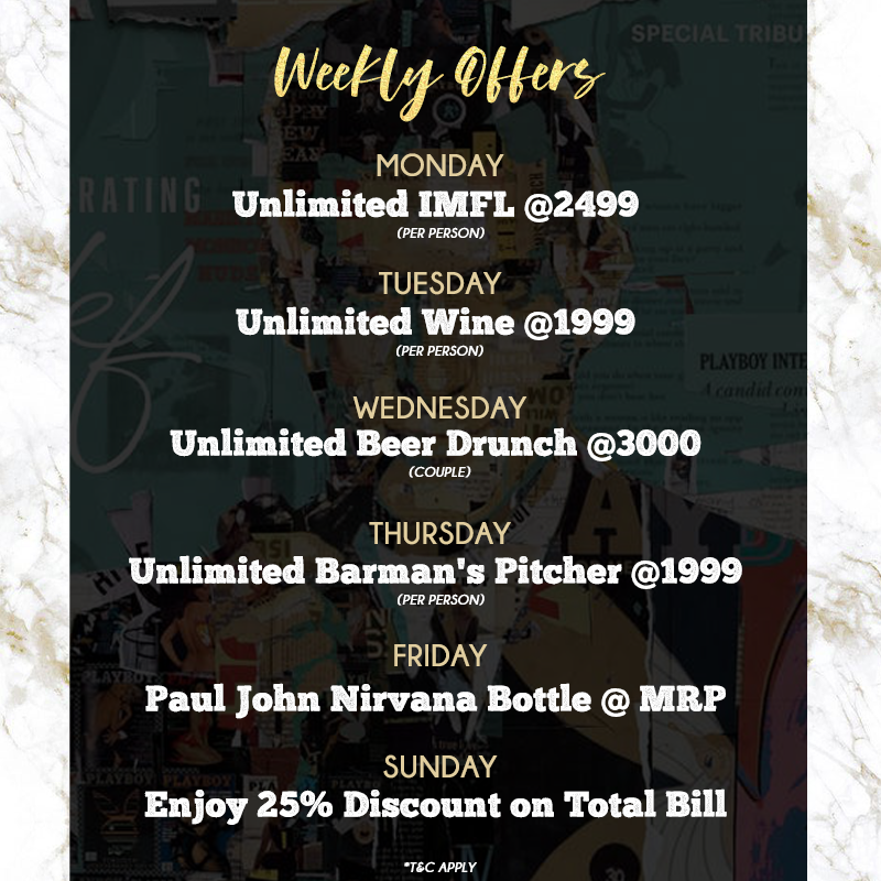 Playboy_Lounge's tweet photo. Here’s what goes down during the #Week at #PlayboyLounge, #Nashik. When do we get to see you?

#Playboy #NashikBestPlaces #Nashikgram #ExpressInn  #NightLife #NashikNightLife  #NashikDiaries #NashikPartyPeople #PartyVibes  #PartyHard #MusicLovers #Dance  #ThePreferredLife https://t.co/47UmdHDKhK