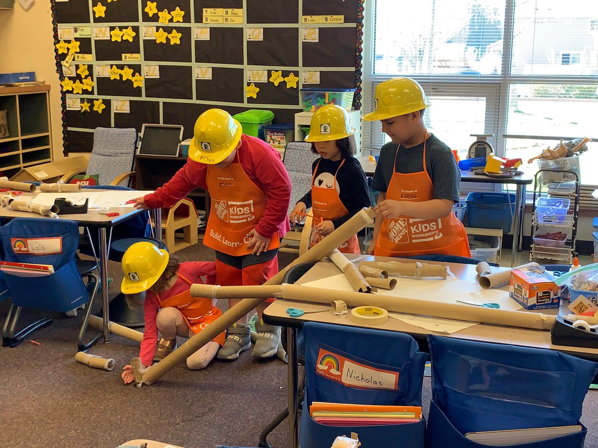 HoganCedars_ES's tweet photo. Mrs Woolworth’s Kindergarten class worked together to describe, create plans, and build a marble run.  Great problem solving, collaboration, and fun! #EngagingHeartsAndMinds❤️ #HoganCedarsSoars #BuildGBSD #InspireEmpowerTHRIVE https://t.co/leuAGDmLhW