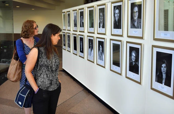 Photo from the opening of the Portraits & Mirrors Exhibition at DFAT in Canberra.