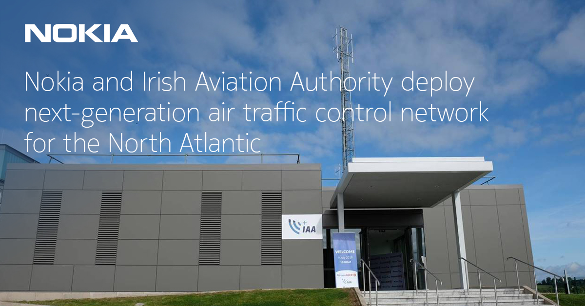 nokia's tweet photo. We are proud to announce the successful deployment of @IAApress's next-generation #airtraffic control network at its new West Ireland disaster recovery center. Read more: https://t.co/unXlMGAdEA #GoAllwhere #IrishAviation @nokiaindustries https://t.co/13d1hxNUdZ