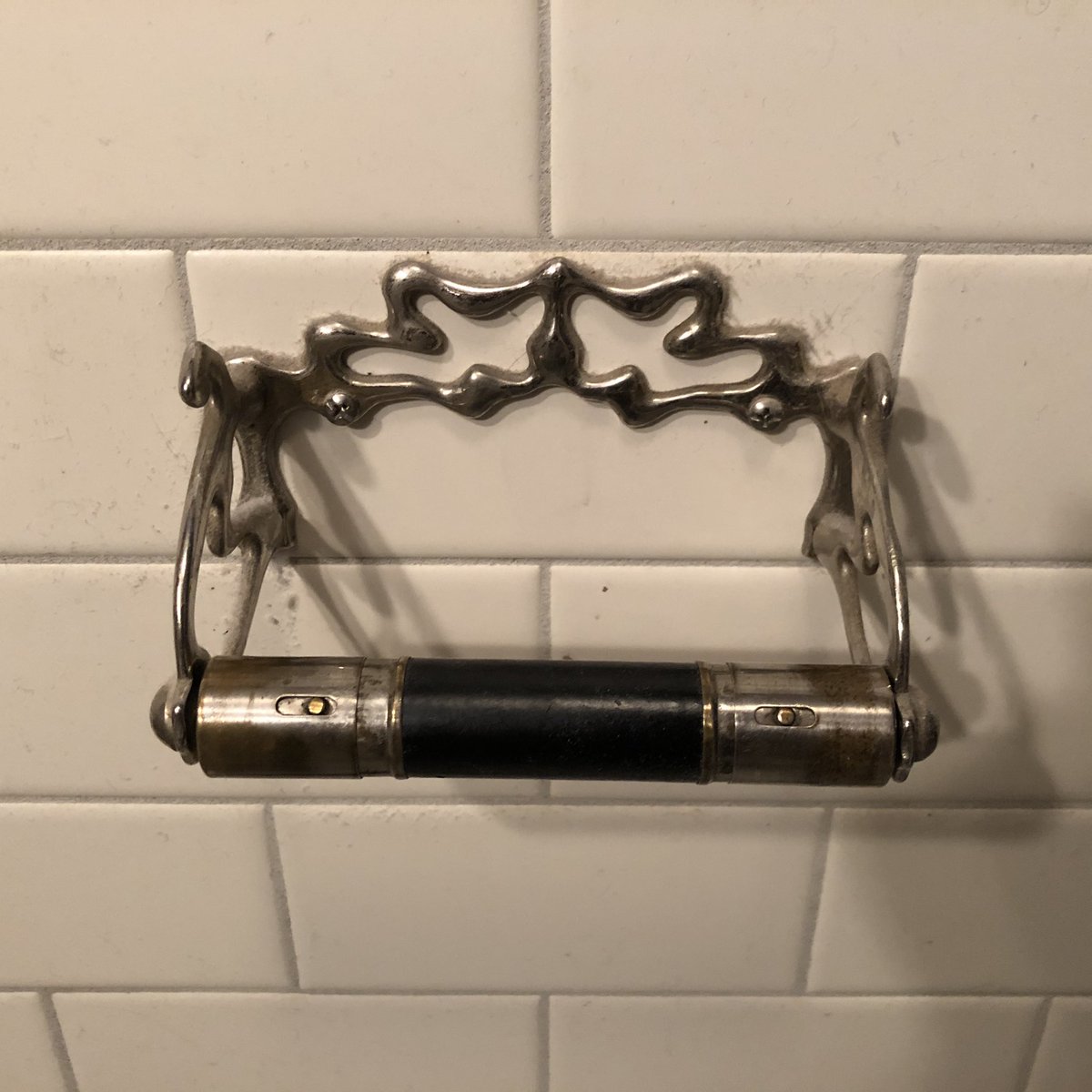 otdderamin's tweet photo. I lusted after extremely sexy toilet paper holder on page 35 from the 1908 Gamble House and kept an eye out for anything sort of like it until I found an exact copy at an antique show by chance at a surprisingly good deal. It's one of my most prized possessions. https://t.co/KR4tnRltNp