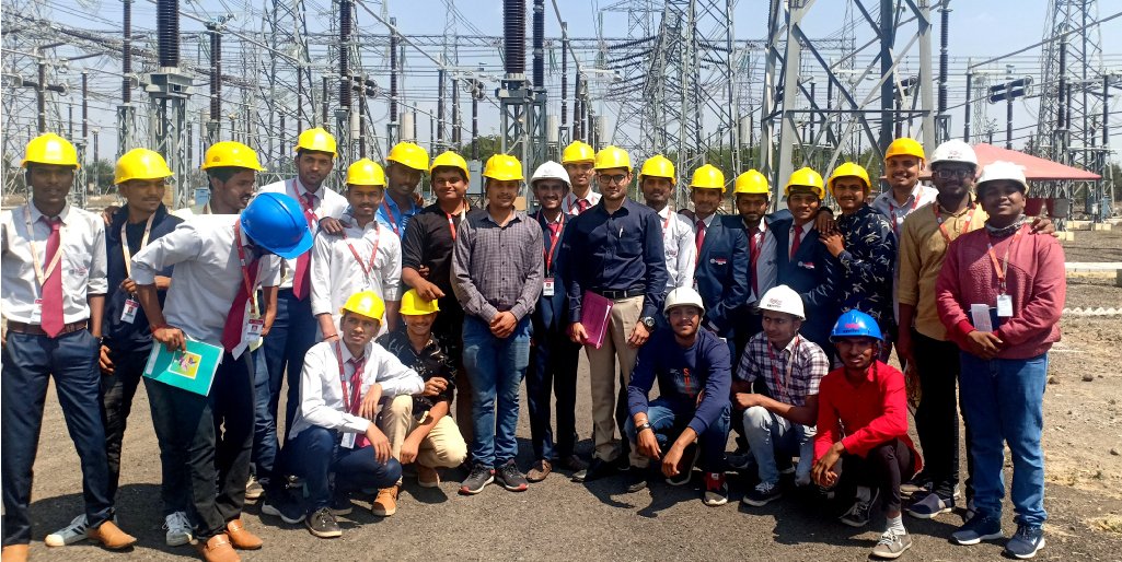 SandipInstitute's tweet photo. Students from the Electrical Engg Department at SIEM visited 400KV MAHATRANSCO receiving Substation, Babhaleshwar. Students learned about actual working of Substation, Control room &amp; other special requirements of 400KV EHV Substation.

#IndustrialVisit #SIEM #SandipFoundation https://t.co/mIC5INDQXn