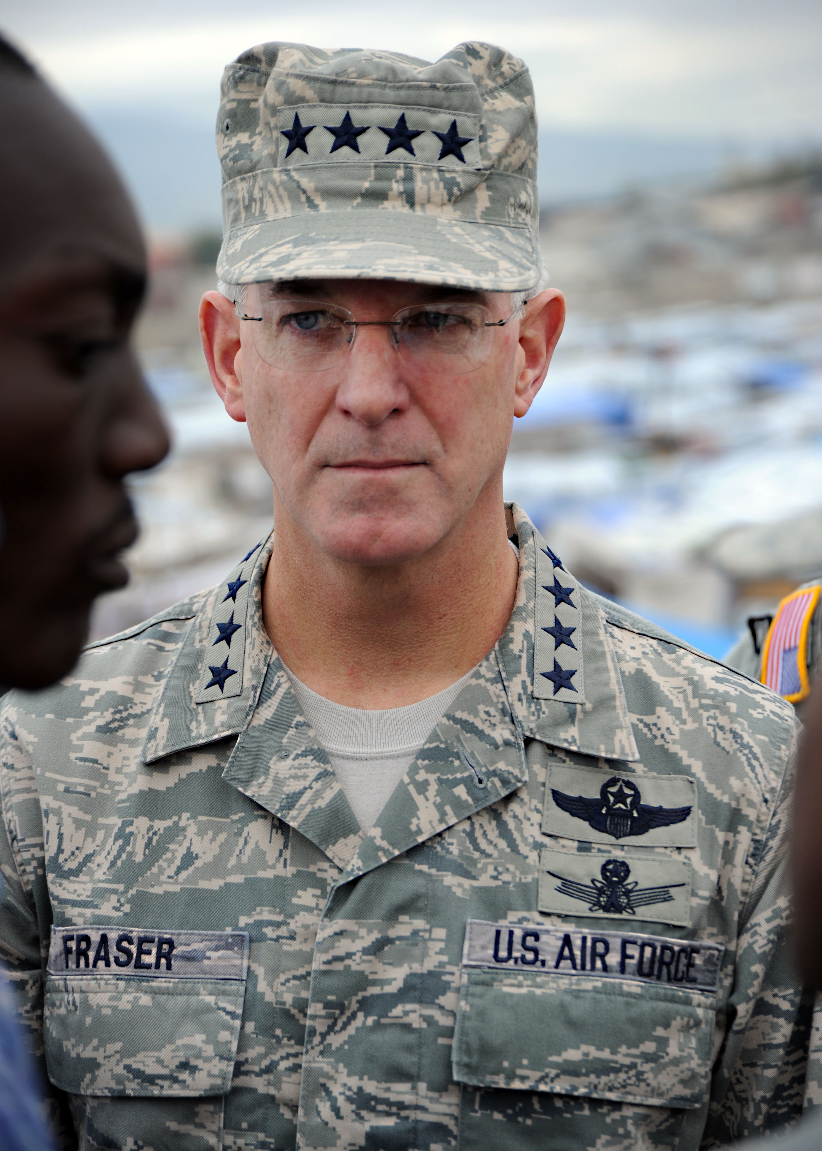Douglas M. Fraser on X: "Air Force Gen. Douglas Fraser, commander of U.S.  Southern Command, listens to a camp leader at Ancien Aeroport Militaire in  Port-au-Prince, Haiti, March 6, 2010 https://t.co/7gIYRVMRZO" /