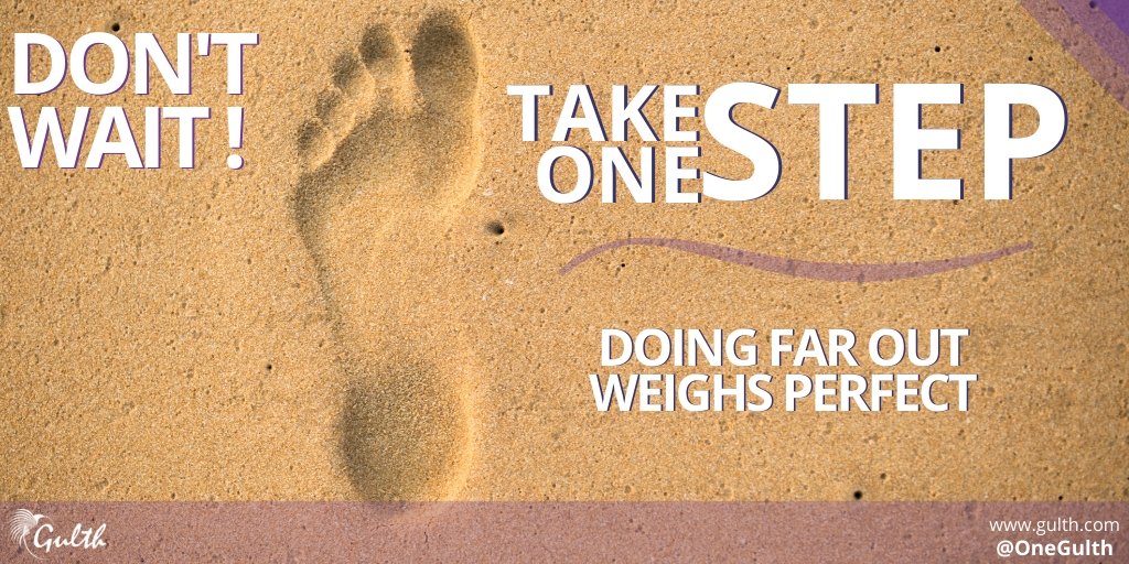 OneGulth's tweet image. Taking a little step towards your goal everyday, is the perfect way to overcome procrastination that is perpetuated by the false pursuit of perfection.