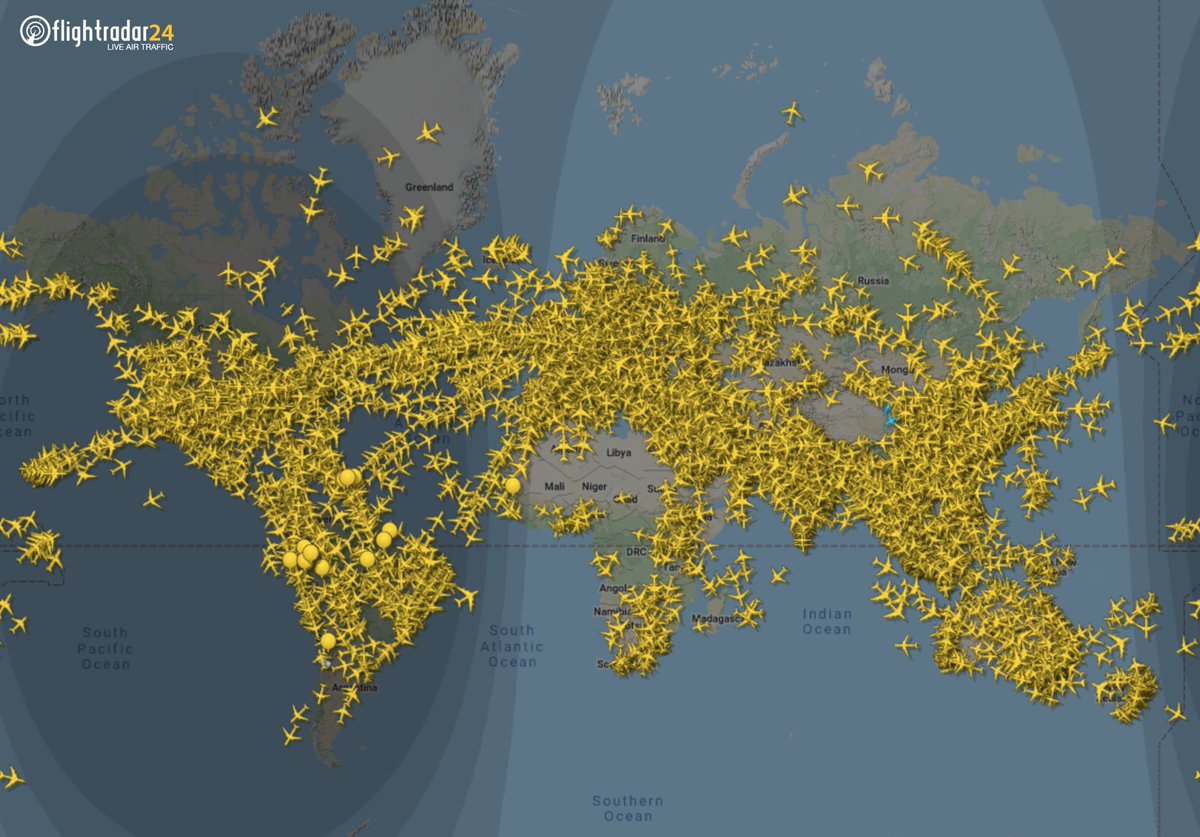 Flightradar24 On Twitter A Snapshot Of Global Air Traffic As We