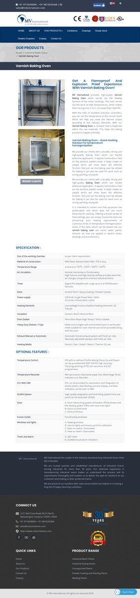 SamconLtd's tweet image. Varnish Baking Oven, Varnish Baking Oven Manufacturers, Suppliers in India.

Get A Flameproof &amp;amp; Explosion Proof Experience with Varnish Baking Oven. Genuine Manufacturer of Varnish Baking Oven, Call Us today +91-9718290000 and Get Your Lowest Quote from Us.