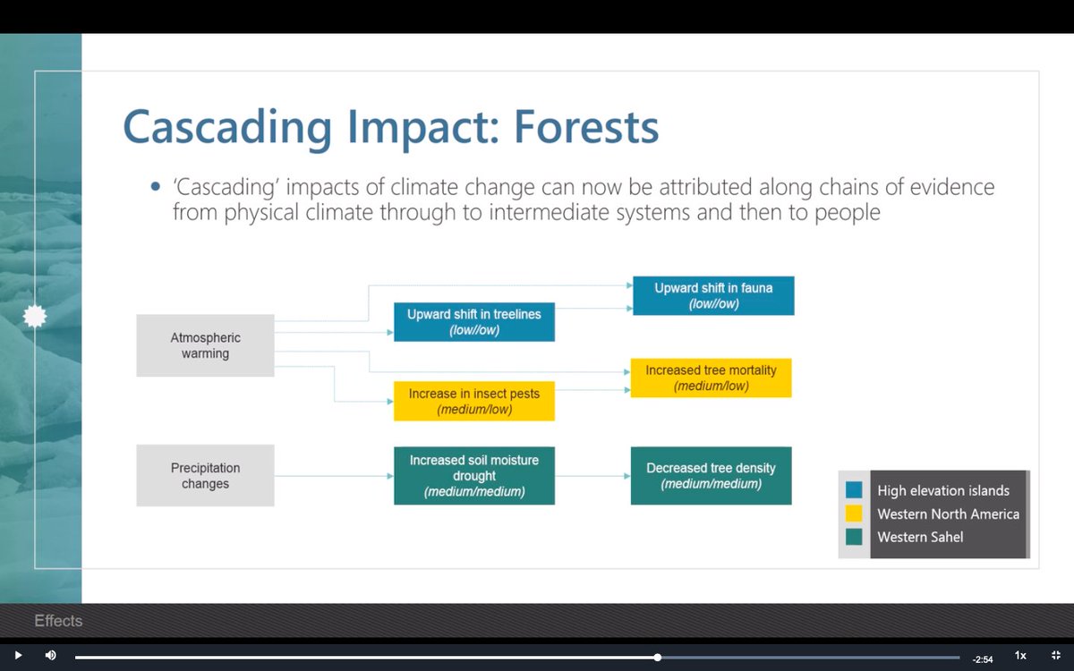 Jacquel35988990's tweet photo. Cascading Impacts: Cryosphere a.k.a Ice world / Ocean / Forest Flow charts. Cascading Impacts and climate change can now be attributed along chains of evidence from physical climate through to intermediate systems and then to people. #lesson11 #cascadingimpacts #ClimateChange https://t.co/JSQruWagCh