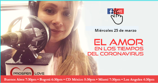 ProsperloveIG's tweet photo. Hoy tenemos un Facebook Live: El amor en tiempos del coronavirus💖
En este espacio virtual gratuito podrás vivir una meditación que te ayudará a crear armonía en tu interior. 
25 de marzo. 
6:30 p.m hora Colombia 📢 #Amor #Colombia #Prosperlove https://t.co/RHtVm0Q8RS