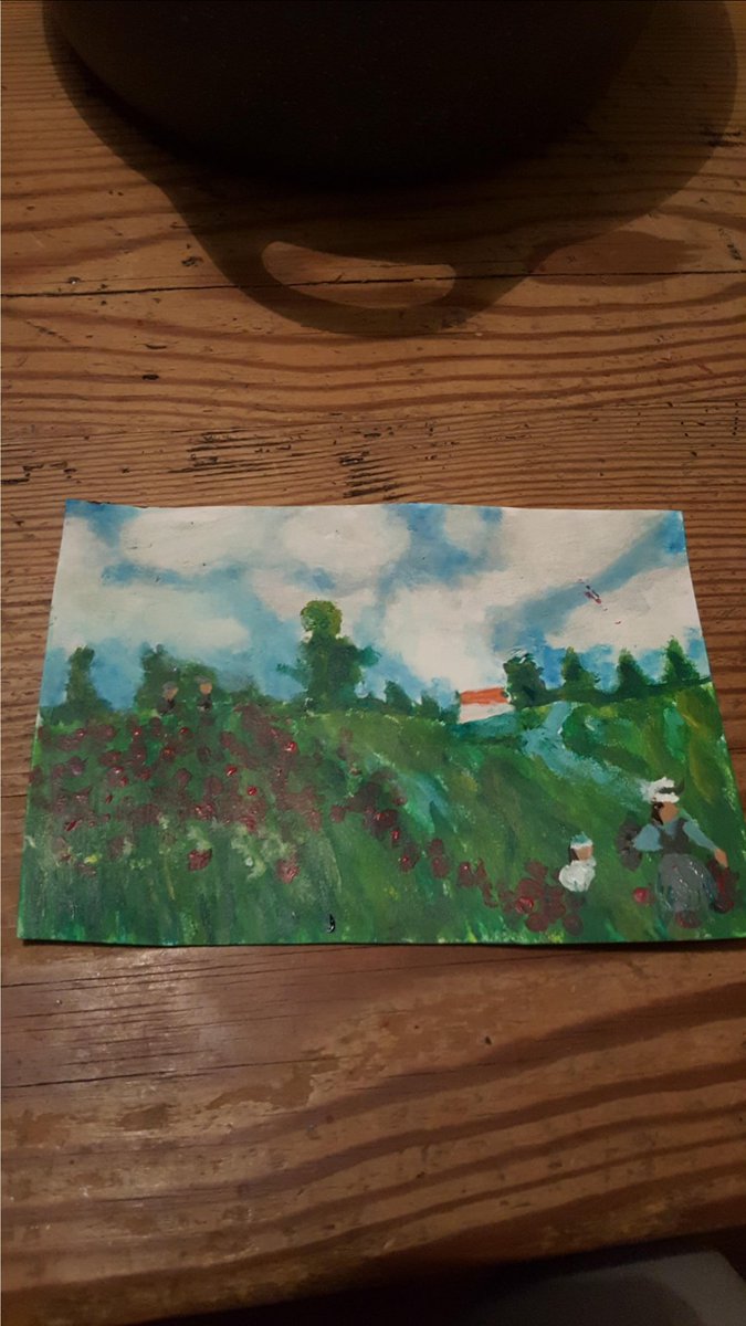 Ava Lavelle's amazing impressions of  The Sunrise and The Poppy Field by Claude Monet. Great work Ava.