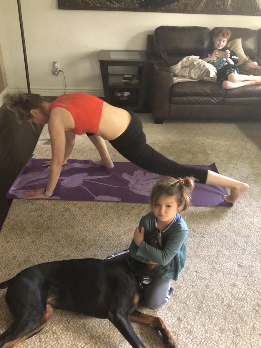 HMMhotmessmama's tweet image. So much for mom’s work out. Not shown was the kids doing yoga under me &amp;amp; belly bongos during meditation.
.
#fitness #fitmom #bodyflow #yoga #pilates #meditation #breathe #kids #lockdown #momlife #momfit #quarantine #schoolisclosed #zen