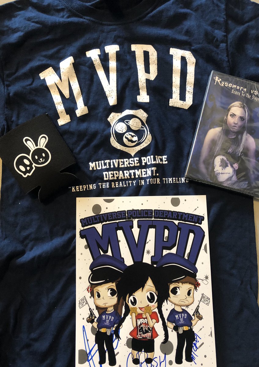DemonxBunny's tweet photo. Joining the hunt for ππ£? Get equipped with the MVPD Recruit Starter Kit! MVPD tee, DemonVsSlayer DVD, koozie, & an auto 8x10, signed by 7β4 Skywalker, Mickey, & Rush! S-4X, limited! -> https://t.co/giBoYTnZj9 https://t.co/glG46DhKWM