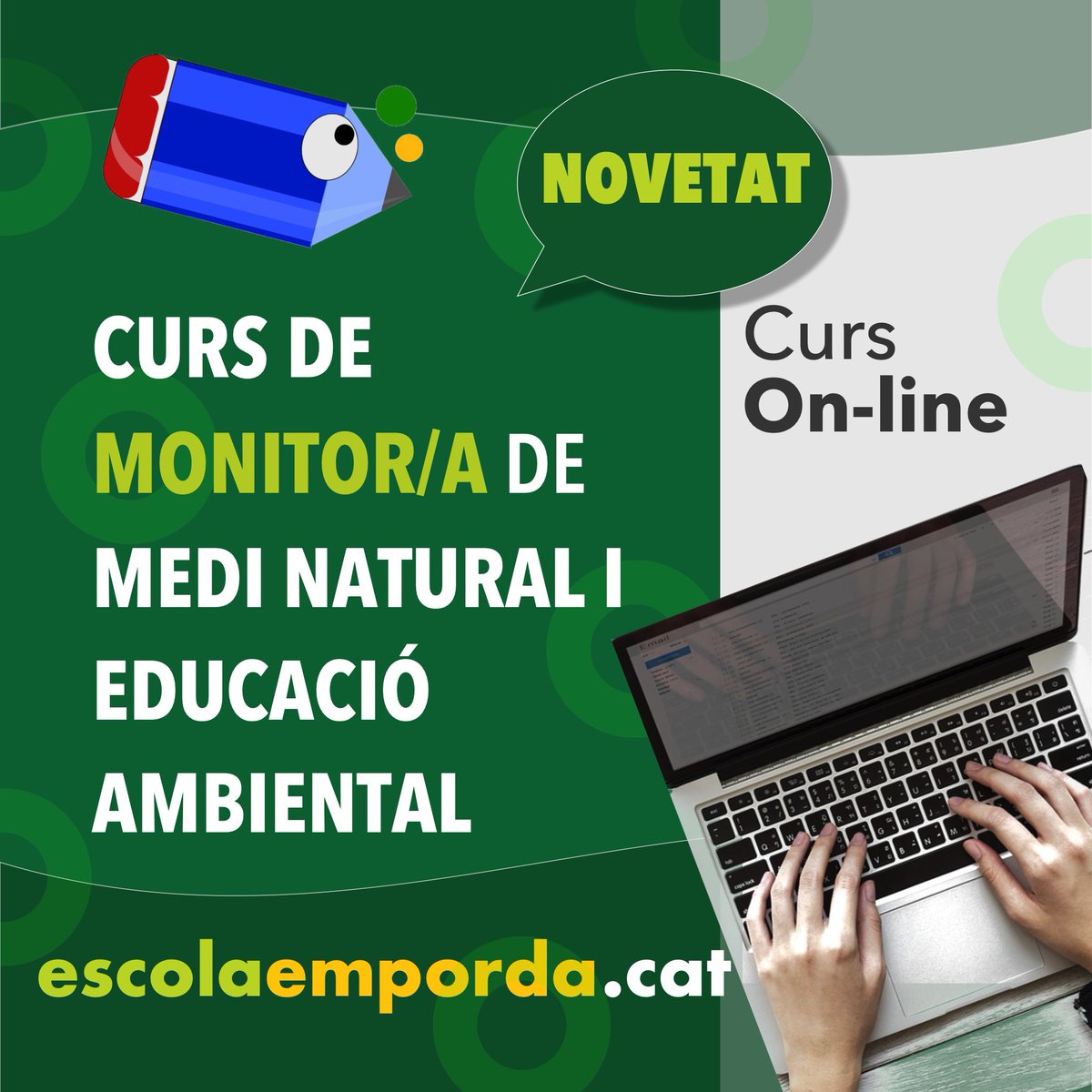 Cursos on-line. Estudia des de casa al teu ritme amb un mètode molt fàcil. Més informació a escolaemporda.cat o clicant al perfil⤴️