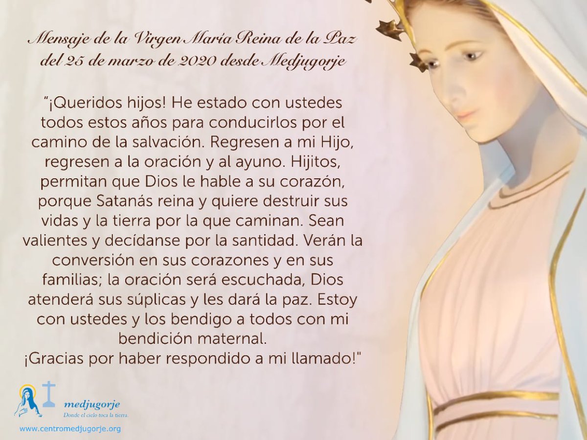 VIRGEN MARÍA DE MEDJUGORJE FCM (@vmedjugorje) on Twitter photo 