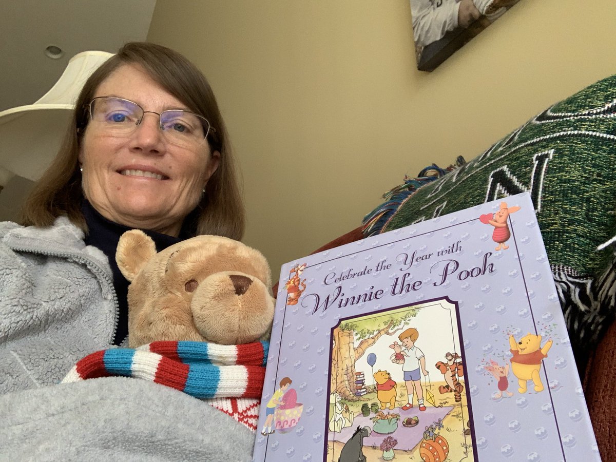 Winnie the Pooh likes me to read his favorite book to him on the couch covered up with a blanket!!!#HPSHomeSpirit2020 #TeamBradBot #TeamNoSlak #TeamShappy #TeamGwin