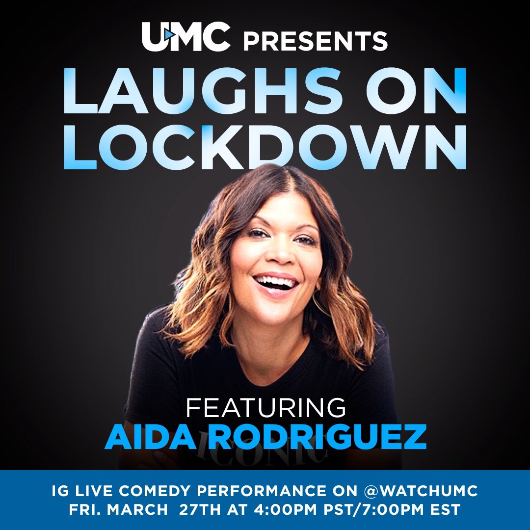 We're bringing the comedy club to your couch THIS FRIDAY, March 27th at 4PM PST/ 7 PM EST.

Get ready for LAUGHS ON LOCKDOWN with <a href="/FunnyAida/">FunnyAida</a> on UMC's Instagram Live. 🙌🏾🔥🔥 

Tell allllll your friends, family, co-workers, EVERYONE!!!