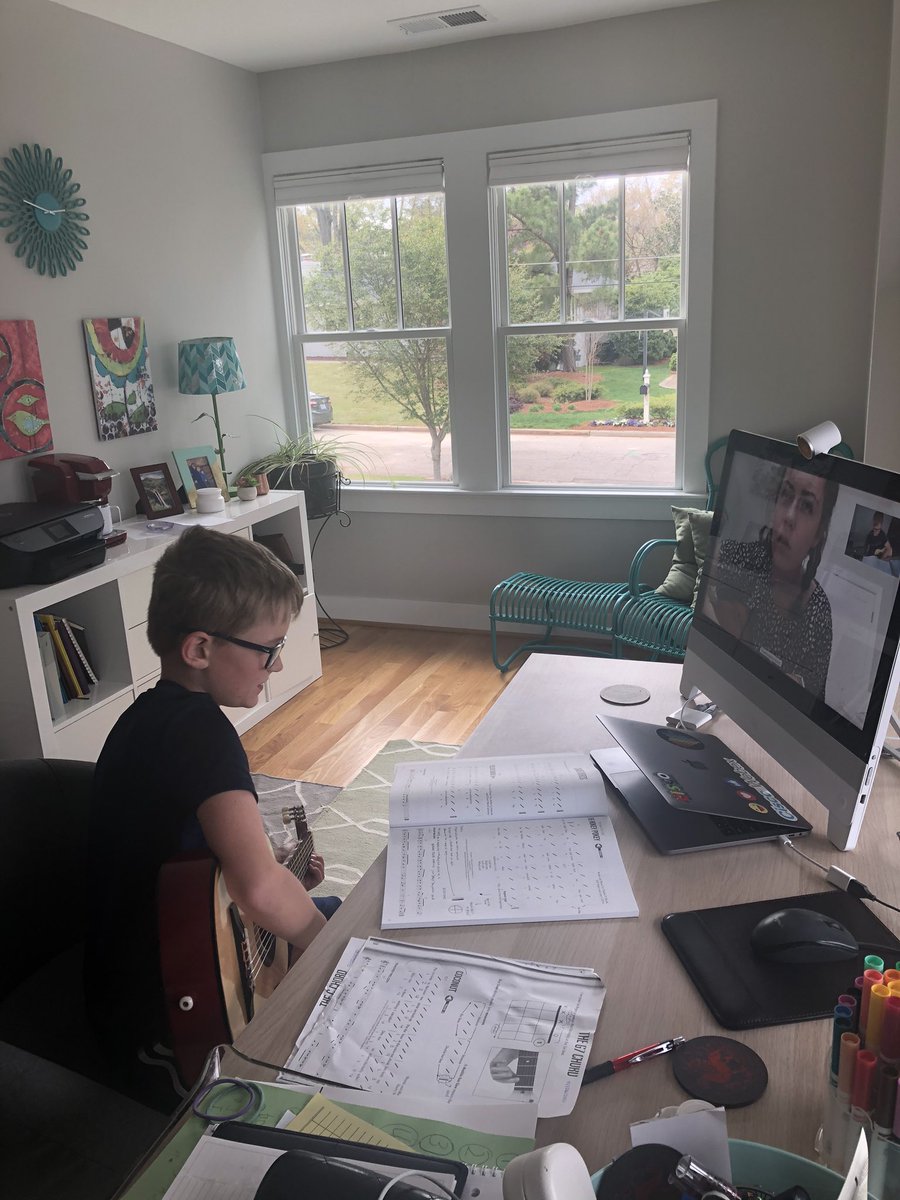 svratledge's tweet photo. Continuing with our guitar lessons over @Webex!  Now to figure out baseball games...⚾️. #lifeonwebex https://t.co/F6o4hoKqIh