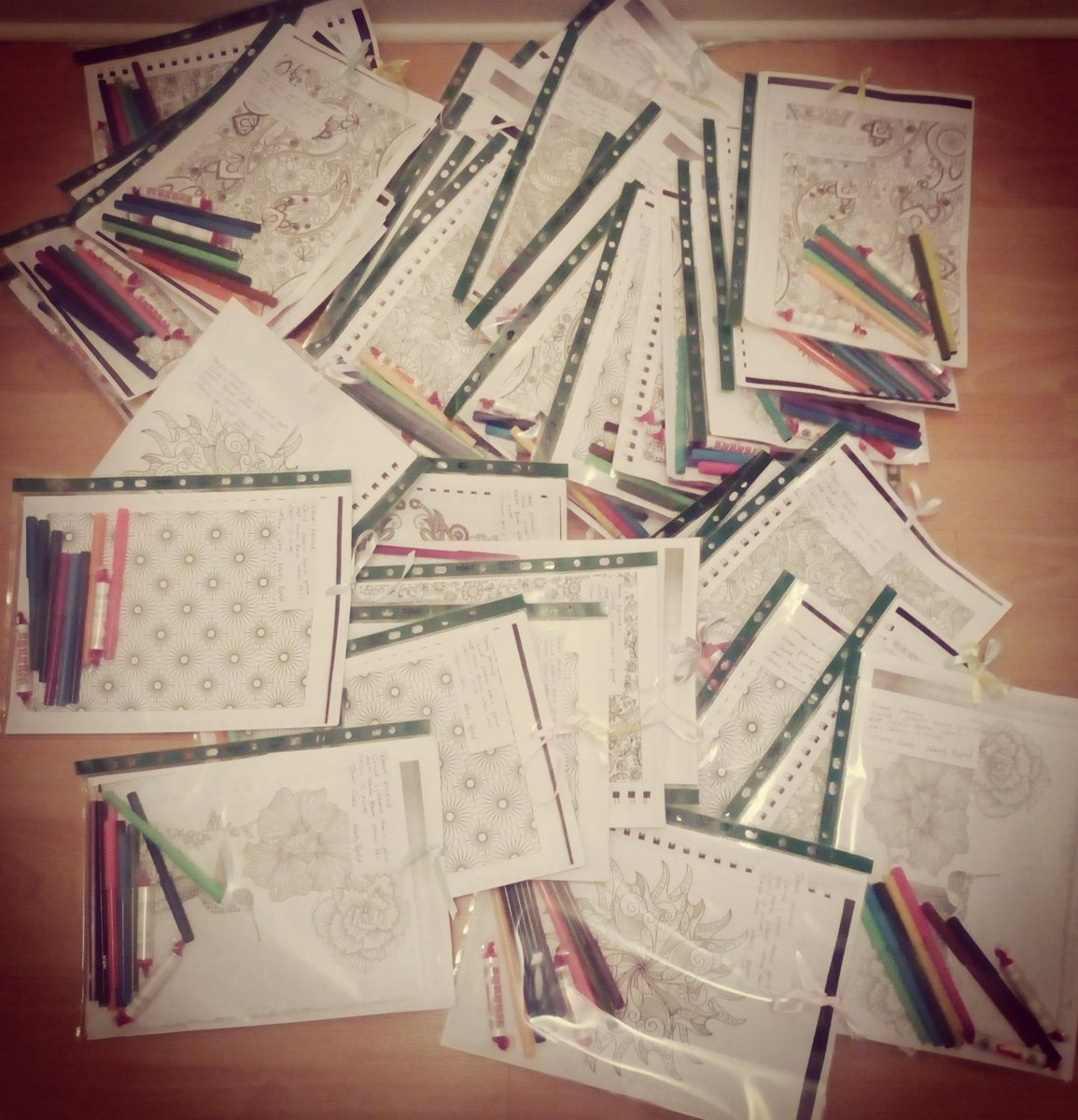 Some of our colouring packs that will be delivered with the Knocknaheeny/Hollyhill meals on wheels as part of our wider Arts for Health initiative. Check our FB for more.