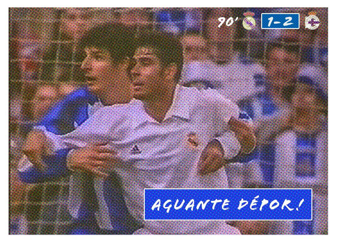 RCDeportivo's tweet photo. A piques de chegar ao minuto 90 da #FinalCopaDelRey2002, saque de esquina para o Real Madrid! https://t.co/FkQcdAnXTz