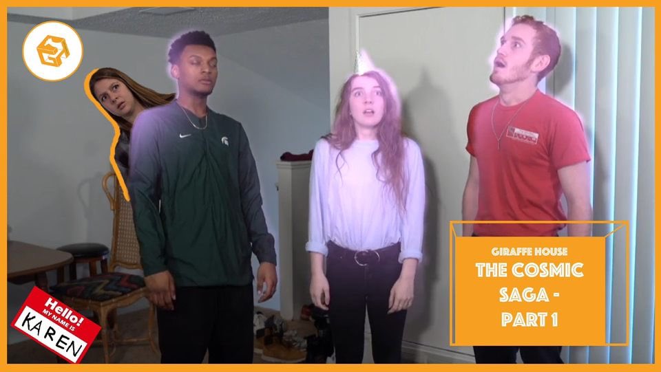 GiraffeHouseMSU's tweet photo. Lindsay and Chad forgot about Schneebly’s birthday party and as they rush over, Chad stumbles upon the Perfect Gift™️ — friendship in the shape of a stuffed kangaroo named Karen — who brings more to the party than they expected. https://t.co/Ii5HavxFEV https://t.co/SyFqDFn4Uh