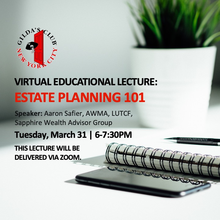 GildasClubNYC's tweet image. Our Educational Lecture Series is going virtual! Join us next  Tues. 3/31 for the #EstatePlanning101 Lecture via zoom. Complete details available on our website - lectures are open to both members and non-members. Call to register 212-647-9700. #GildasClubNYC #EducationalLecture