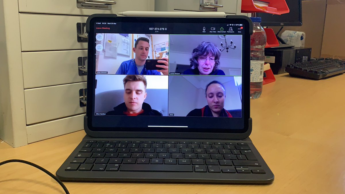 @LivCritCare research fellows @OllyHamilton @_aacw @briwbri @IngeborgWelters socially distant but always discussing our research in critical care  - now more important than ever! #COVID2019 #itu #nhs #nhsresearch