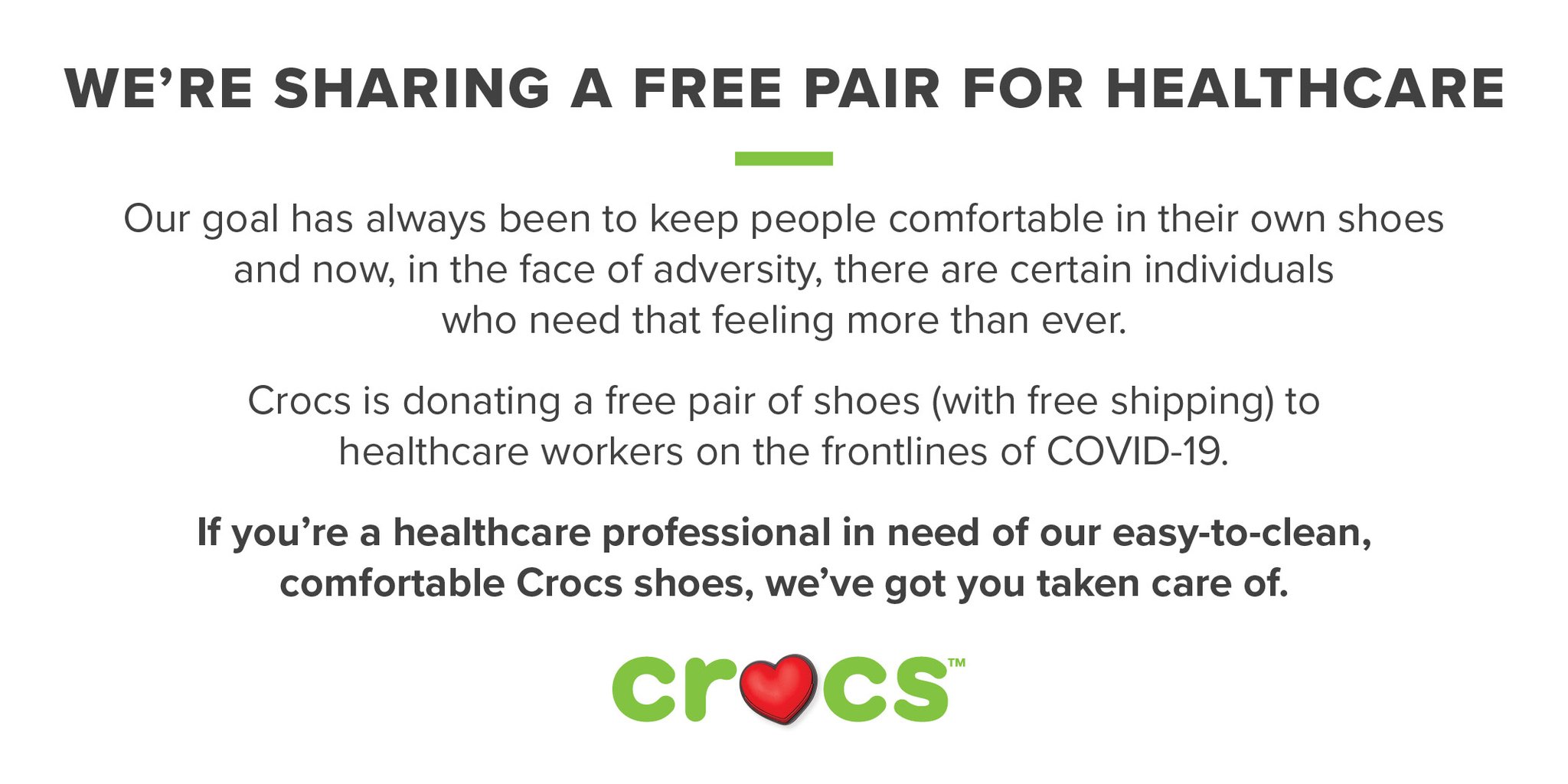 crocs healthcare promo