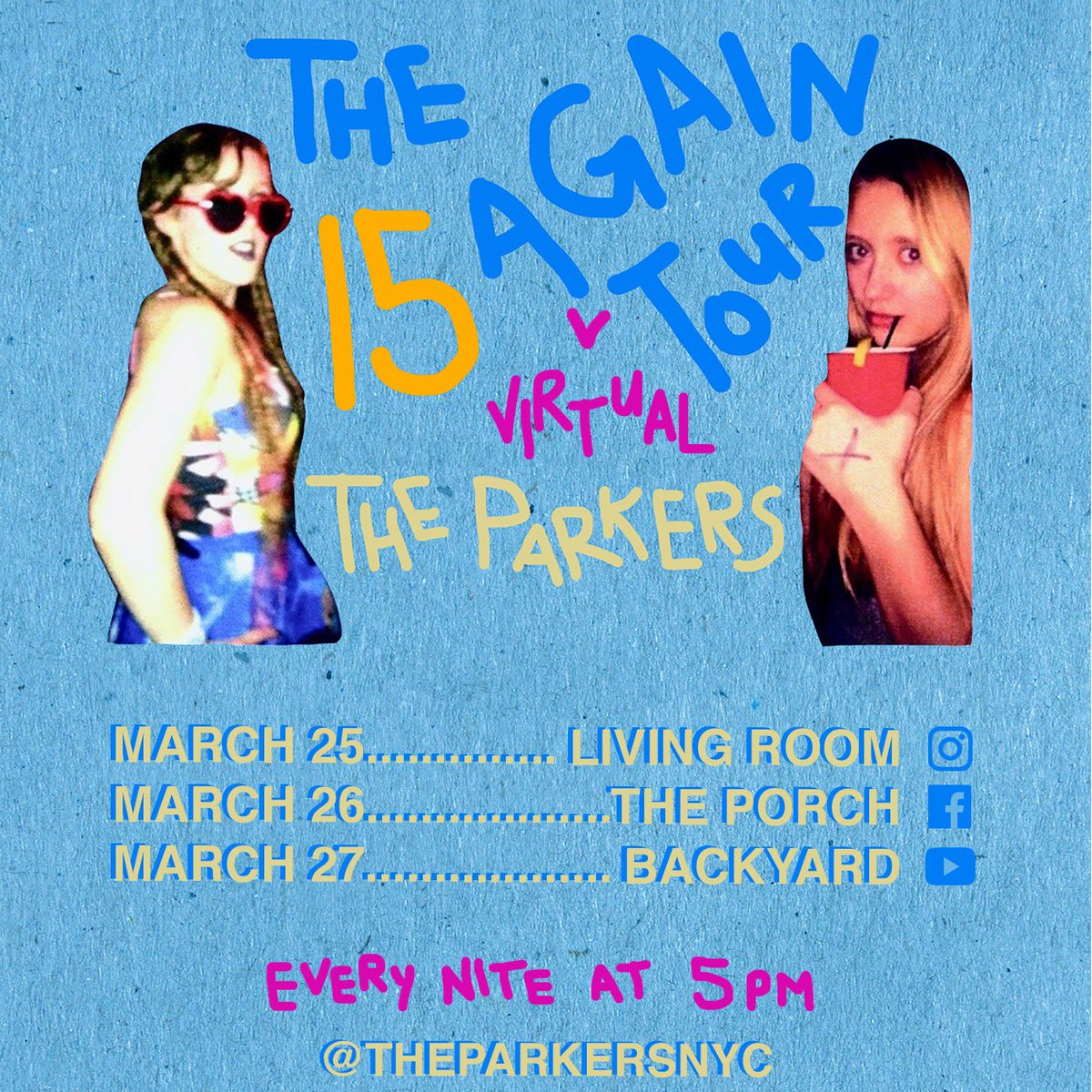 WE’RE GOING ON TOUR (virtually, in different places in our house) - come over to ig tonight at 5pm ET ⚡️