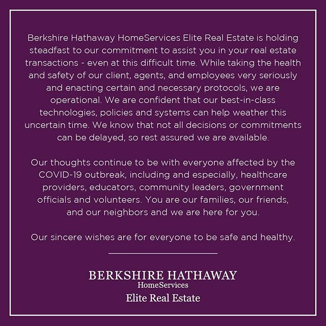 BHHSeliteRE's tweet photo. To our valued clients, agents, and employees. #bhhselitere https://t.co/SfpmwYNDy6 https://t.co/DcxL34Iqx4