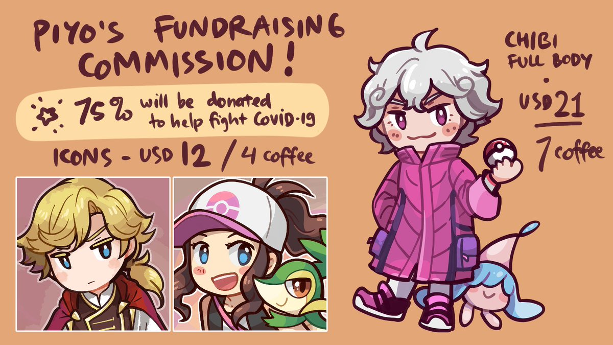 PiyoStoria's tweet photo. [RT appreciated]
Hello, I'm currently accepting commission, and 75% of the money will be donated to help fight COVID-19 in Indonesia :D Your OCs, fav characters, or current look of your ACNH resident? No problem!

click link for details: https://t.co/h35MSVuZnP https://t.co/3FkBbL9CmD