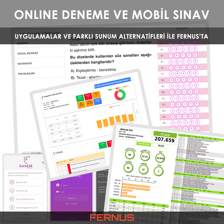 FernusBilisim's tweet photo. Online deneme sınavı (LGS, TYT, AYT ve konu tarama testleri dahil ), mobil sınav uygulamaları, ölçme ve değerlendirme sistemi ile entegre dijital sınav teknolojileri Fernus'tan...

#onlinesınav #dijitalsınav #mobilsınav #onlinedeneme #deneme #sınav #lgs #tyt #ayt https://t.co/bpTXrlGFFU