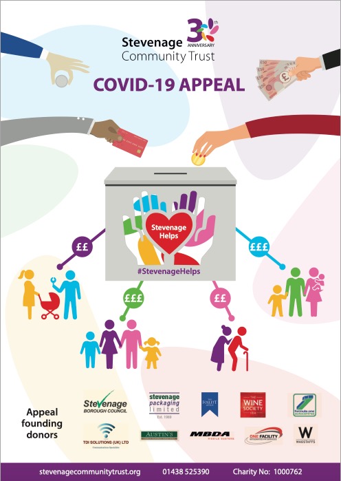 Massive Thank You to the Stevenage Businesses that made up our founding donors for our COVID-19 Appeal but with so much need, we still have a long way to go. Please donate today virginmoneygiving.com/fund/stevenage… #stevenagehelps Every penny goes to those in crisis in Stevenage