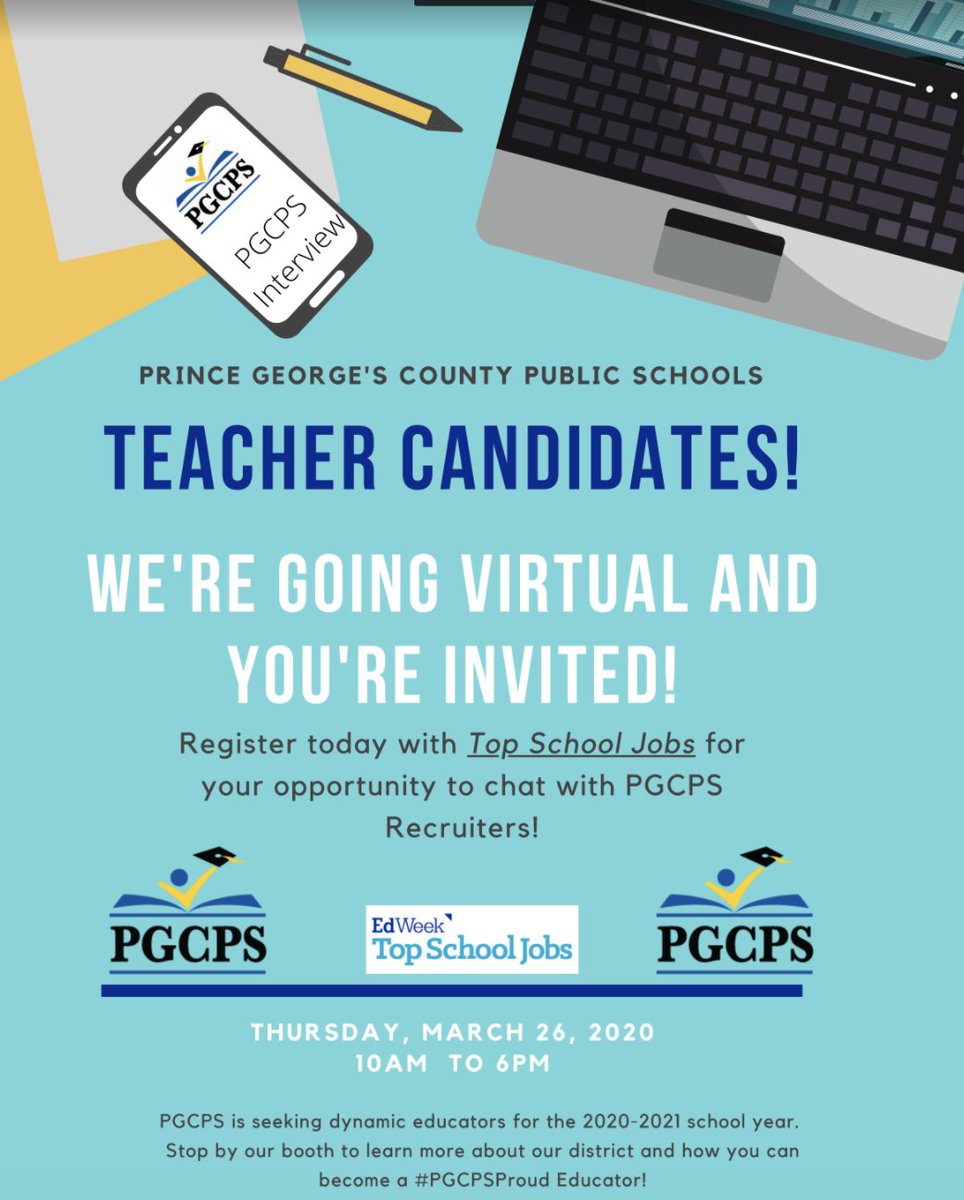 Pgcps Join Us Thursday March 26 For A Virtual Recruiting Session To Learn About How To Teachwithus For The 21 School Year Register T Co Z8yet8zdvp T Co Ngpxzbgi47 Pgcps Join Us Thursday March 26 For A Virtual Recruiting Session To Learn About How To Teachwithus For The 21 School Year Register T Co Z8yet8zdvp T Co Ngpxzbgi47