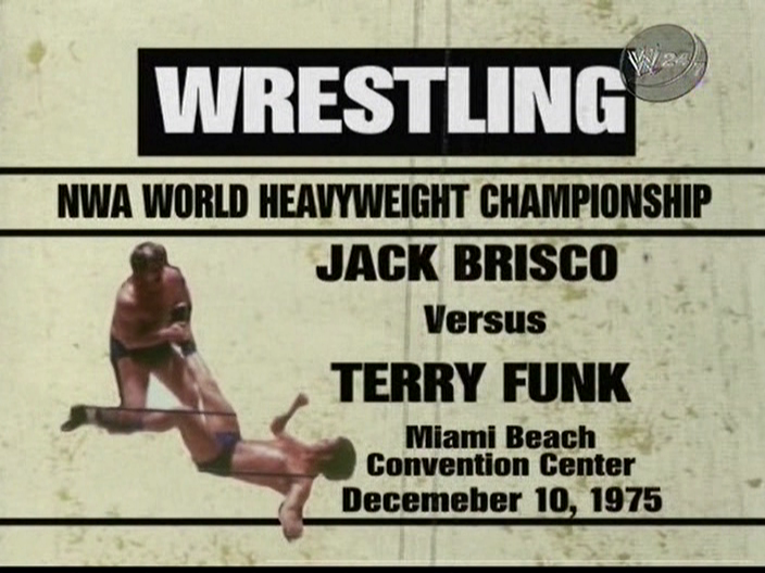 And the final match on disc 1 is Jack Brisco vs Terry Funk from 1975. I hesitate to mention that the WWE misspelled the word "December" here.
