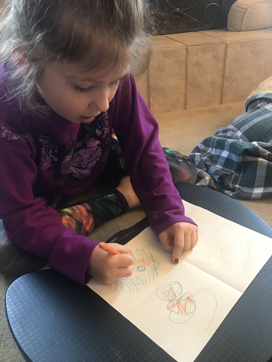 mfankopedia's tweet photo. At #edcampSTL, @manuelherrera33 had us draw squiggles and turn them into birds as we talked #sketchnotes. Today I challenged my girls to turn squiggles into anything. They loved it. #socialdistancelearning #getcreative https://t.co/BEmokIeKD2