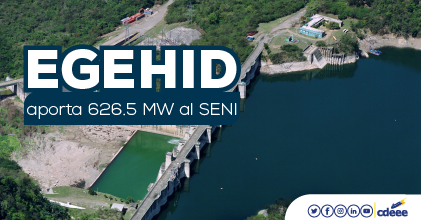 CDEEE_RD's tweet photo. EGEHID aporta unos 626.5 megavatios al Sistema Eléctrico Nacional a través de generación hidroeléctrica. #CDEEERenovable https://t.co/HZlRbdLj07