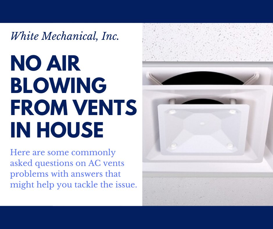 Weak air flow from vents in the house is one of the most common #HVAC problems. Find here solutions to issues like no air blowing from ac vents in the house or one room.
whitemechanical.com/blog/no-air-bl…