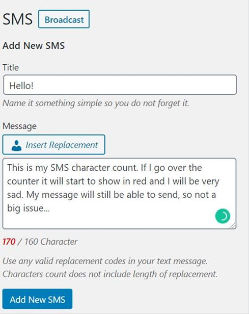 Twitter 上的 Groundhogg Wordpress Crm Marketing Automation At The Request Of Groundhoggers We Ve Updated Our Ui To Include A Character Count To Warn If Your Sms Message Is Too Long Love