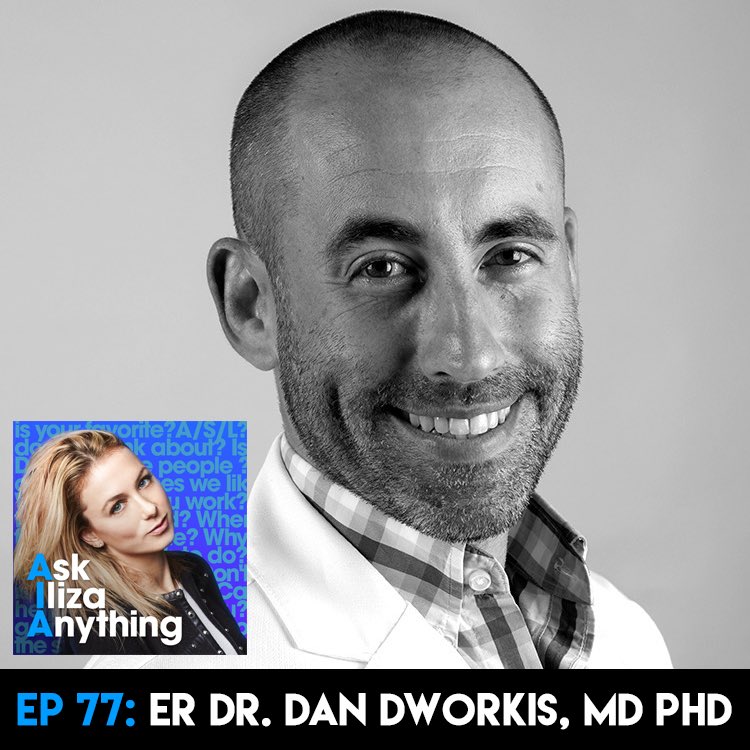 AskIliza's tweet image. ER doctor Dr. Daniel Dworkis, MD PHD (@ddworkis) joins @iliza to answer your questions about COVID-19. Opinions expressed by Dan are solely his own, not those of his employers, and are not medical advice, just good advice.

🎧 Listen: bit.ly/askiliza