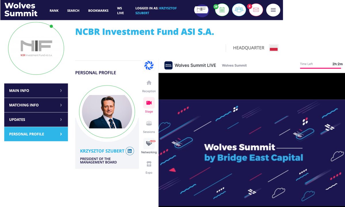 KrzysiekSzubert's tweet photo. Drugi dzień @WolvesSummit zbliża się ku końcowi. 

Reasumując - ciekawa forma (zdalna), sprawna organizacja i jak widać po ilości kontaktów - duże zainteresowanie funduszem #VC / #GVC NIF https://t.co/aji9a31ajG 

#wolvessummitlive #wolvessummit #zostanwdomu 👏 https://t.co/lgjwVh089R