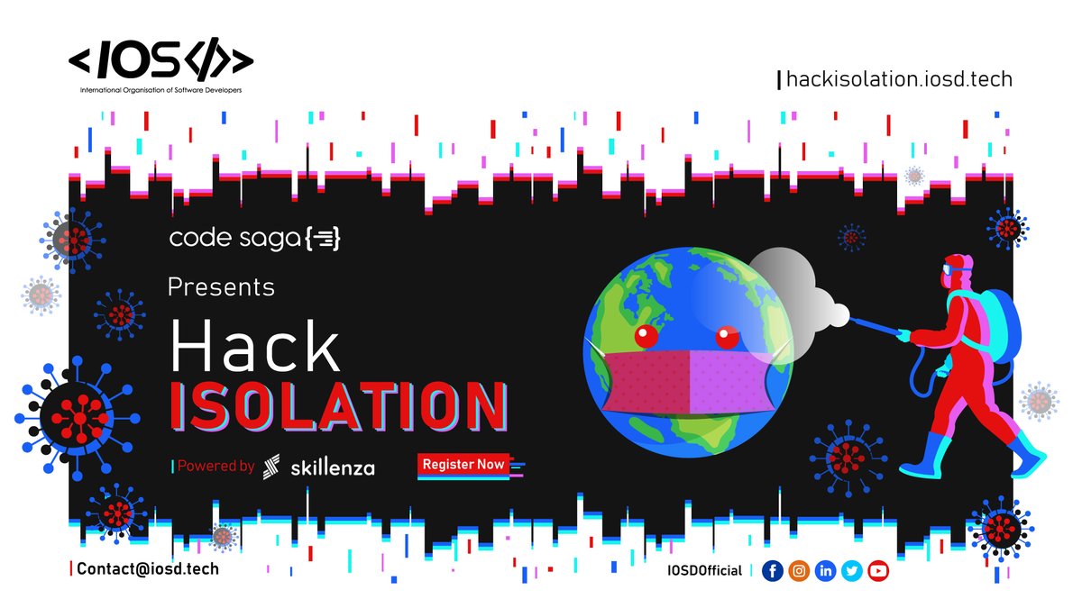 IOSD presents HackISOLATION 
A Global Intercollegiate Online Hackathon powered by CodeSaga.

Details and Register now: hackisolation.iosd.tech

#Lockdown21  #COVID2019 #hackathons