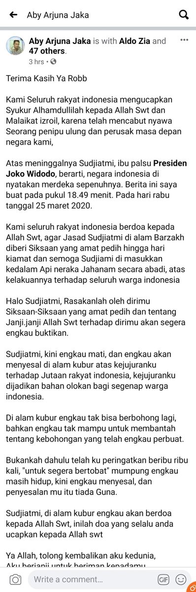 masterjejeng's tweet photo. Ayo pak @CCICPolri  @DivHumas_Polri  orang2 kek gini diciduk, ngk pake lama https://t.co/mVP4a6CMiQ