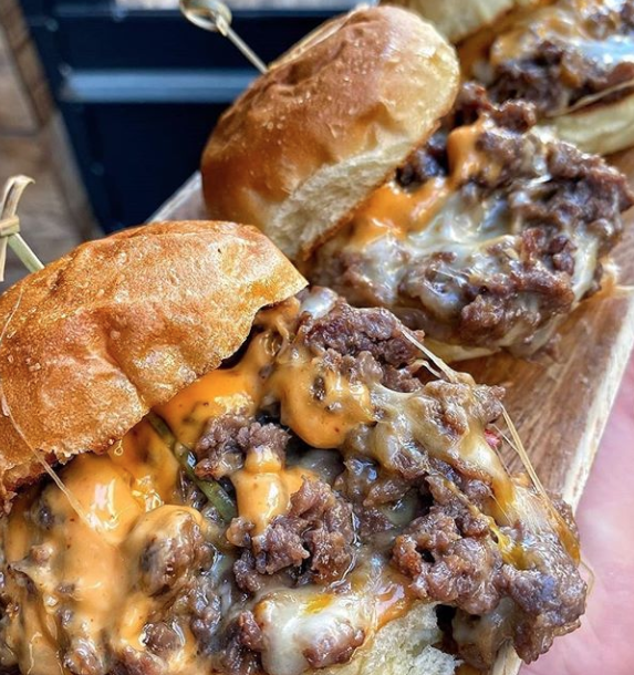 📷: @tomsbigeats A badass trio of Bulgogi beef Philly cheeseburger sliders ❤️🔥