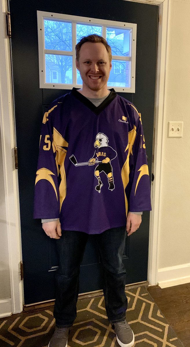 Wednesday, 3/25– Jersey Day (Support your favorite team, even though they are not playing)
Mr. Harris is sporting his <a href="/lorascollege/">Loras College</a> hockey jersey. 
Let’s see those jerseys from students and teachers  today!  #NSLancers #duhawks