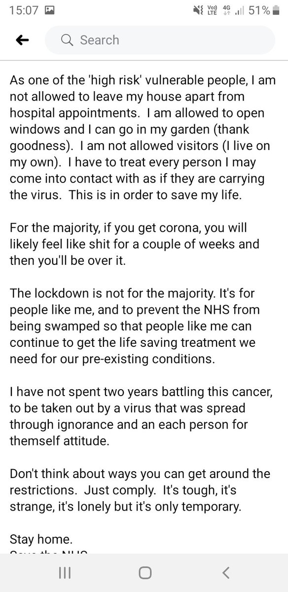 SurreyDetective's tweet image. A moving message from one of my friends and colleague about the reality of not following advice re #COVID19. Please read and share.