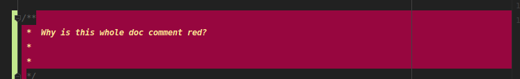 Red doc comment