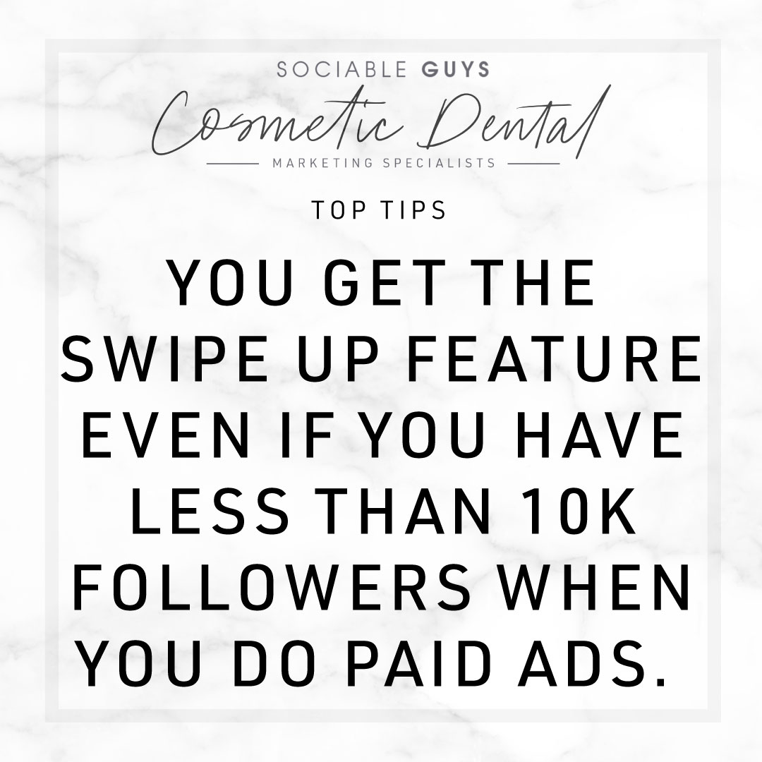 Are you chasing the hollowed 10,000 followers on Instagram in order to able to be able to add a call to action from your Ig stories to your website or link? Did you know when you run paid ads you have access to this feature no matter how many followers you have? 🔥
