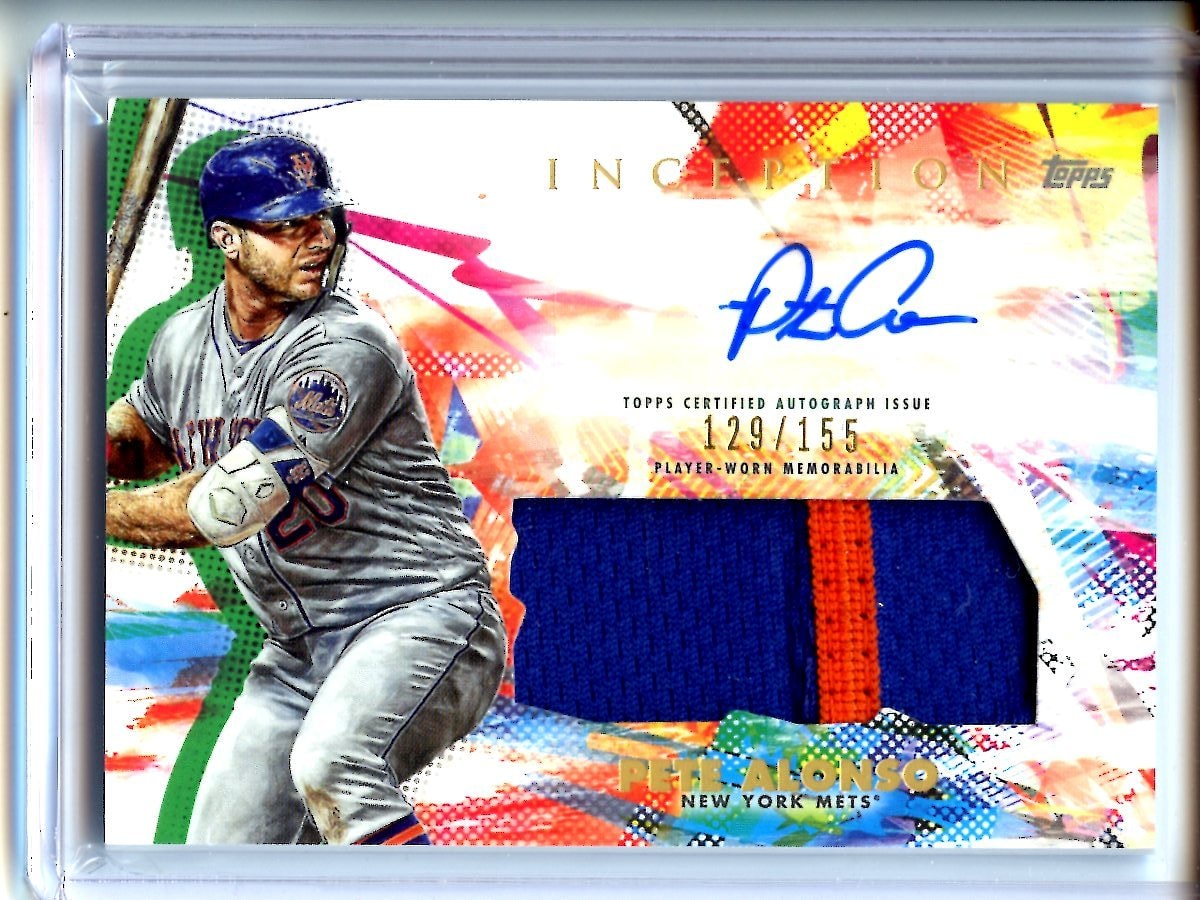 UrbanCardBreaks's tweet image. FS Nice Patch Auto - 2020 Topps Inception Pete Alonso /155 #Topps #2020toppsinception #toppsinception #alonso #petealonso #sportscards #tradingcards